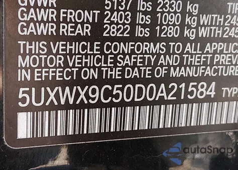 2013 BMW X3 xDrive28I z USA, uszkodzony, nr VIN 5UXWX9C50D0A21584